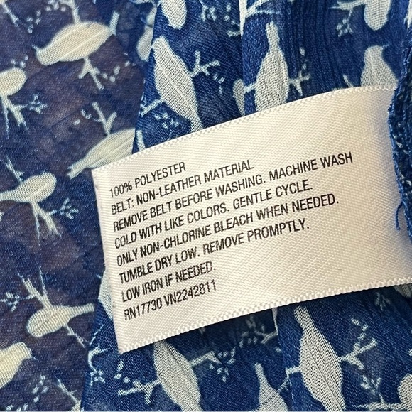 Vtg Y2k Retro Mossimo Sheer Dove Novelty Print Blouse Preppy Coastal Capsule XS - Picture 7 of 9